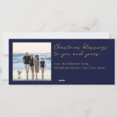 PHOTO Carte religieuse de Noël Long Horizontal (Dos)