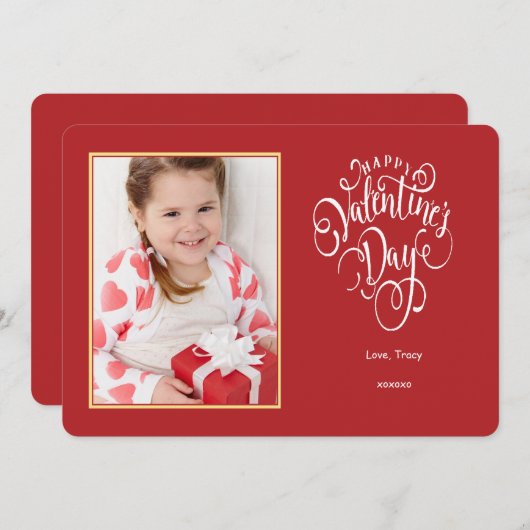 Photo carte Saint Valentin (Devant / Derrière)