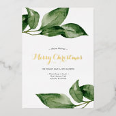 Photo Carte Vacances Aquarelle Botanique (Recto)