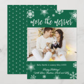 Photo Cartes de Faire-part de grossesse de Noël (Devant / Derrière)