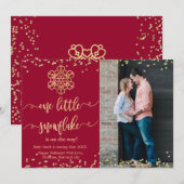 Photo Cartes de Faire-part de grossesse de Noël (Devant / Derrière)