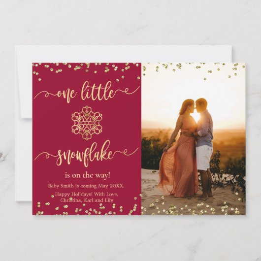 Photo Cartes de Faire-part de grossesse de Noël (Devant)