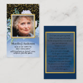 Photo Cartes de prière Célébration commémorative d (Devant / Derrière)