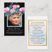 Photo Cartes de prière Célébration commémorative d (Devant / Derrière)