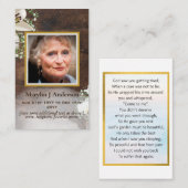 Photo Cartes de prière Célébration commémorative d (Devant / Derrière)