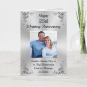 Photo, Cartes personnalisées du 25e anniversaire d (Devant)