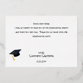 Photo Casquette White H Foil Carte de remerciement (Verso)