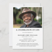 Photo Celebration of Life Memorial Invitation (Devant)