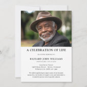 Photo Celebration of Life Memorial Invitation (Devant)