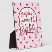 Photo Cerises Thème Premier Anniversaire Plaque de la ta (Côté)