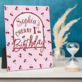 Photo Cerises Thème Premier Anniversaire Plaque de la ta (Côté)