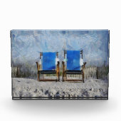 Photo Chaises de plage bloc acrylique (Devant)