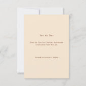 Photo champagne Graduation party Save the Date (Dos)