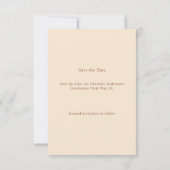 Photo Champagne Graduation party Save the Date (Dos)