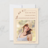 Photo Champagne Graduation party Save the Date (Devant)