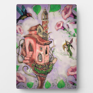 Photo Château de fée avec plaque de colibri