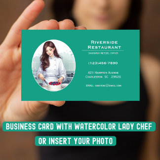 Photo Chef Lady Cartes de visite