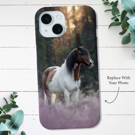Photo Cheval personnalisé iPhone 15 Coque