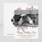 Photo Chien Joyeux Anniversaire De Secourir Carte  (Devant / Derrière)