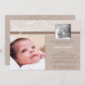 PHOTO CHRISTENING INVITATIONS :: caritatif 1L (Devant / Derrière)