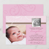PHOTO CHRISTENING INVITATIONS :: caritatif 3L (Devant / Derrière)
