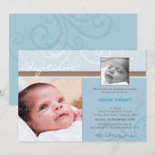 PHOTO CHRISTENING INVITATIONS :: caritatif 6L (Devant / Derrière)