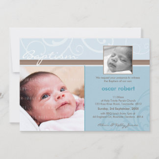PHOTO CHRISTENING INVITATIONS :: caritatif 6L