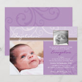 PHOTO CHRISTENING INVITATIONS :: caritatif 7L (Devant / Derrière)
