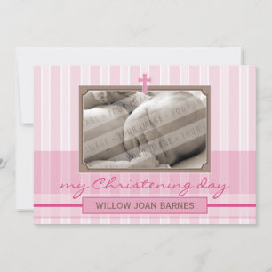 PHOTO CHRISTENING INVITATIONS :: élégamment 2L