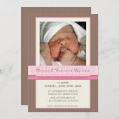 PHOTO CHRISTENING INVITATIONS :: élégance 2P (Devant / Derrière)