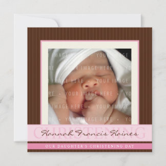 PHOTO CHRISTENING INVITATIONS :: élégance 4SQ