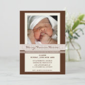 PHOTO CHRISTENING INVITATIONS :: élégance 6P (Debout devant)