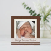 PHOTO CHRISTENING INVITATIONS :: élégance 6SQ (Debout devant)