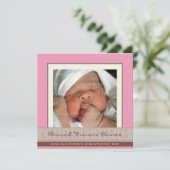 PHOTO CHRISTENING INVITATIONS :: élégance 7SQ (Debout devant)