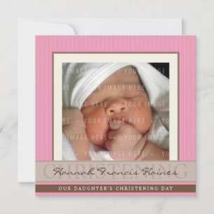 PHOTO CHRISTENING INVITATIONS :: élégance 7SQ