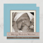 PHOTO CHRISTENING INVITATIONS :: élégance 8SQ (Devant / Derrière)