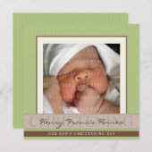 PHOTO CHRISTENING INVITATIONS :: élégance 9SQ (Devant / Derrière)