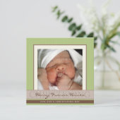 PHOTO CHRISTENING INVITATIONS :: élégance 9SQ (Debout devant)