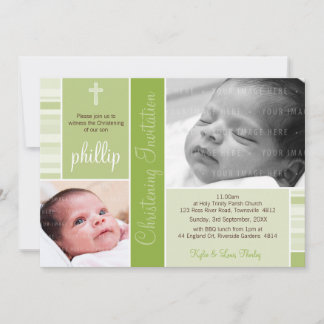 PHOTO CHRISTENING INVITATIONS :: essence 1P