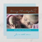 PHOTO CHRISTENING INVITATIONS :: foi 2SQ (Devant / Derrière)