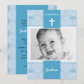PHOTO CHRISTENING INVITATIONS :: jolie 1P (Devant / Derrière)
