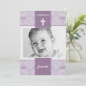 PHOTO CHRISTENING INVITATIONS :: jolie 5P (Debout devant)