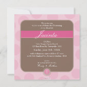 PHOTO CHRISTENING INVITATIONS :: polkadot 1SQ (Dos)