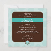 PHOTO CHRISTENING INVITATIONS :: polkadot 5SQ (Dos)