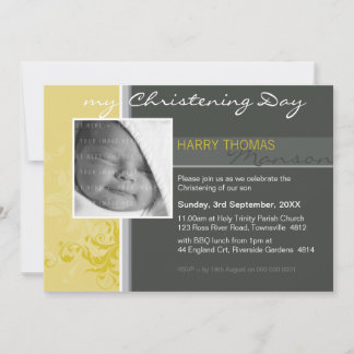 PHOTO CHRISTENING INVITATIONS :: posh 1L