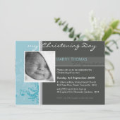 PHOTO CHRISTENING INVITATIONS :: posh 5L (Debout devant)