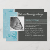 PHOTO CHRISTENING INVITATIONS :: posh 5L (Devant / Derrière)