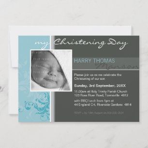 PHOTO CHRISTENING INVITATIONS :: posh 5L