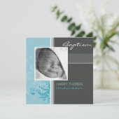 PHOTO CHRISTENING INVITATIONS :: posh 5SQ (Debout devant)