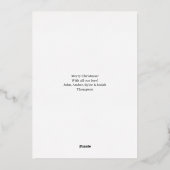 Photo Christian Gold Foil Carte de Noël (Verso)